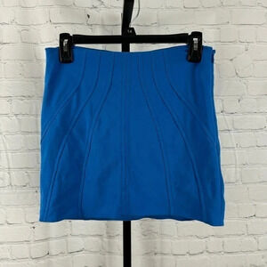 Diane Von Furstenberg Cameroon Stretch Mini Skirt Blue Size 2